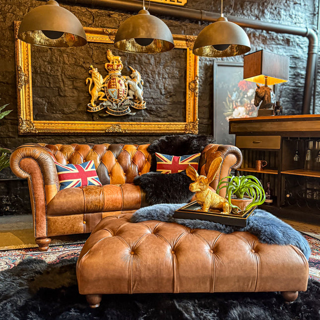 Patchwork Chesterfield in Leather