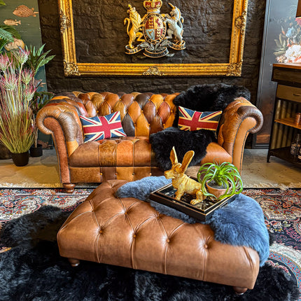 Patchwork Chesterfield in Leather