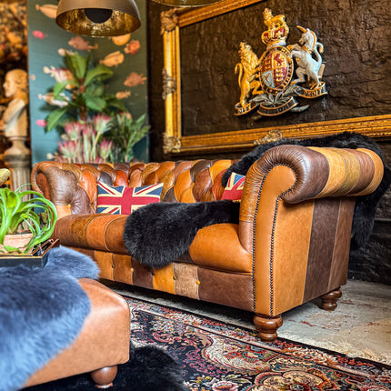 Patchwork Chesterfield in Leather
