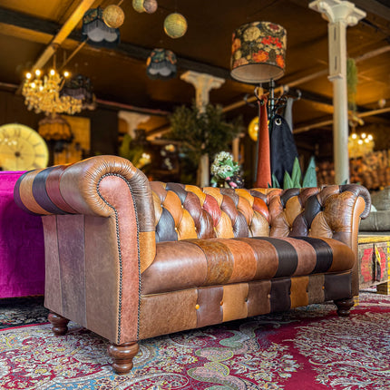 Patchwork Chesterfield in Leather