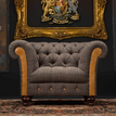 Harris Tweed Grey & Leather