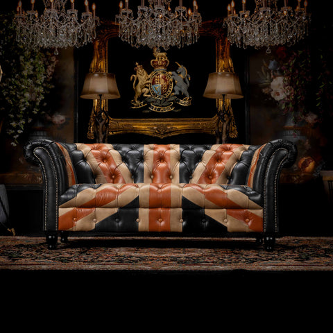 Chesterfield Chesterclub 2 Seater Sofa in Union Jack Leather