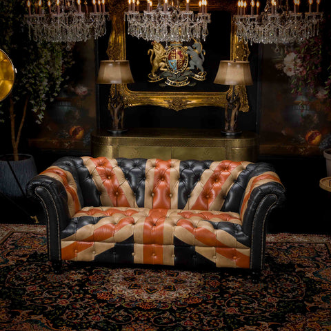 Chesterfield Chesterclub 2 Seater Sofa in Union Jack Leather