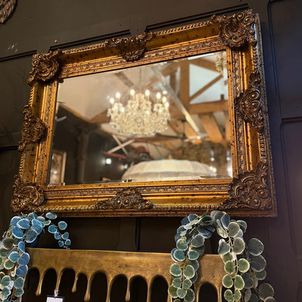Classic Medium Mirror Gold Rectangular