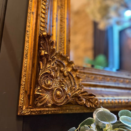 Classic Medium Mirror Gold Rectangular