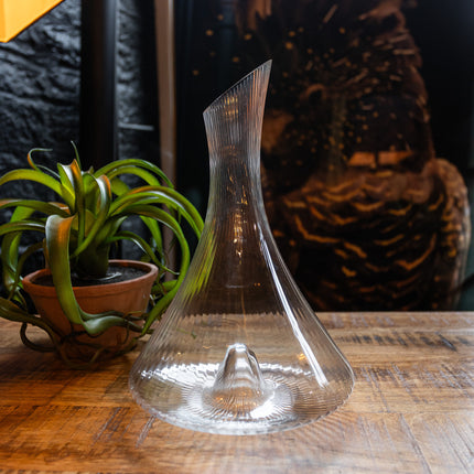 Clear Ribbed Carafe