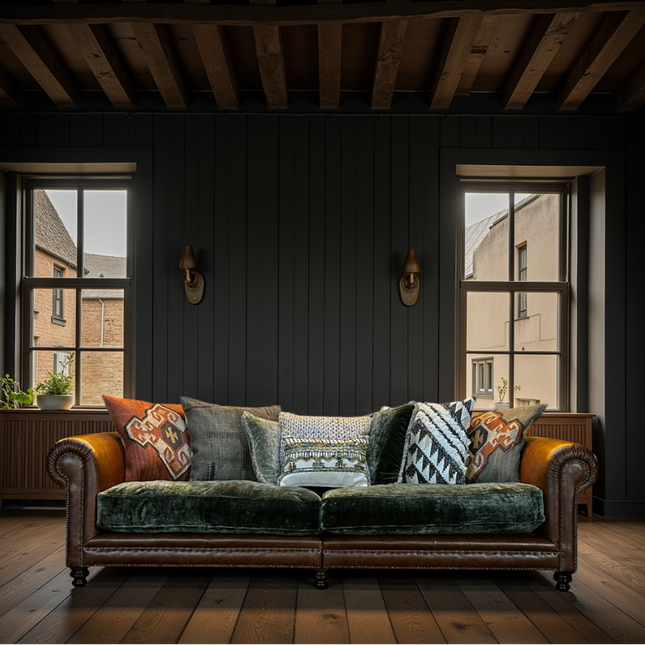 Constable Chesterfield by Tetrad in Galveston & Green Coco Olive