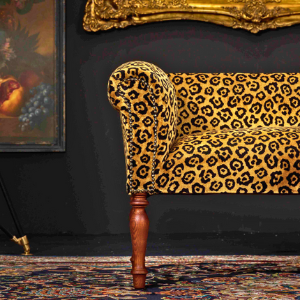 Selfridges Sofa in Leopard Gold Velvet