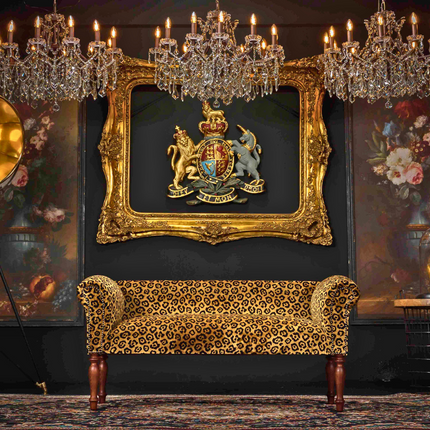 Selfridges Sofa in Leopard Gold Velvet