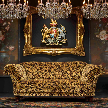 Oskar Chesterfield in Animal Velvet