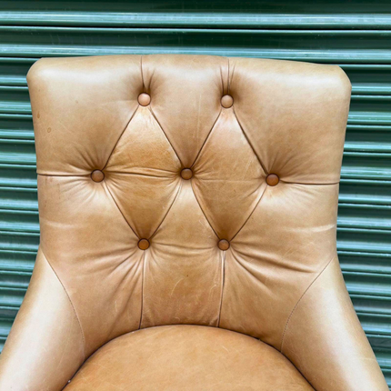 Oskar Bar Stool in Harris Tweed Grey & Tan Leather - Factory Seconds