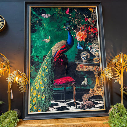 Curiosity Peacock Wall Art (Various Sizes)