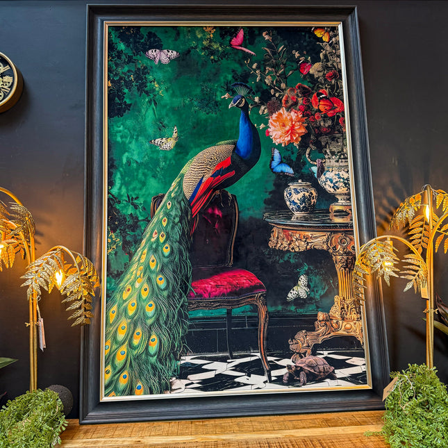 Curiosity Peacock Wall Art (Various Sizes)