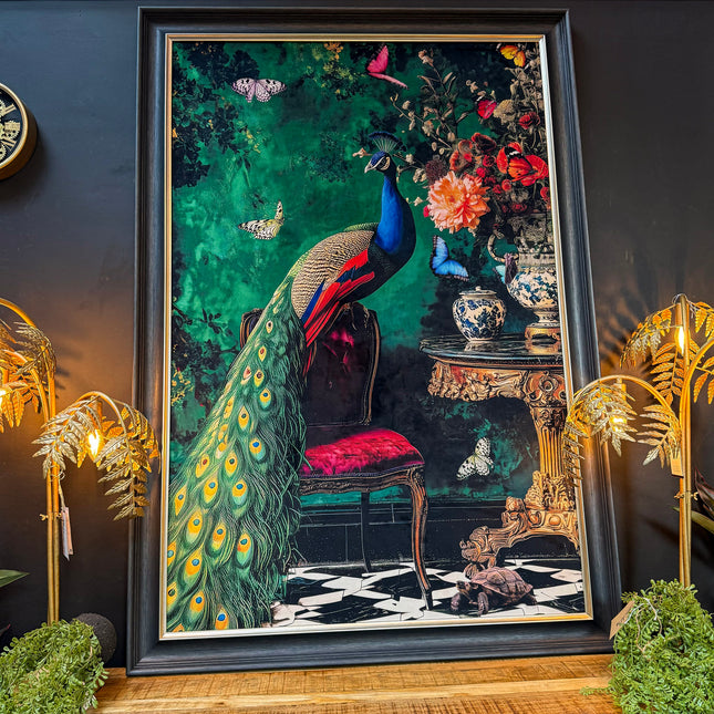 Curiosity Peacock Wall Art (Various Sizes)