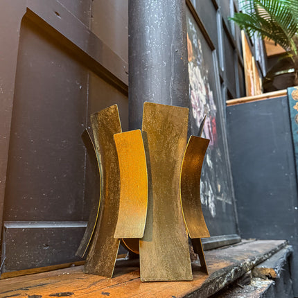 Curved Gold Metal Wall Light