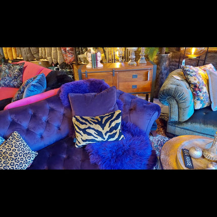 Cushion in Tiger Gold Feather Filled (Various Sizes) - Factory Seconds