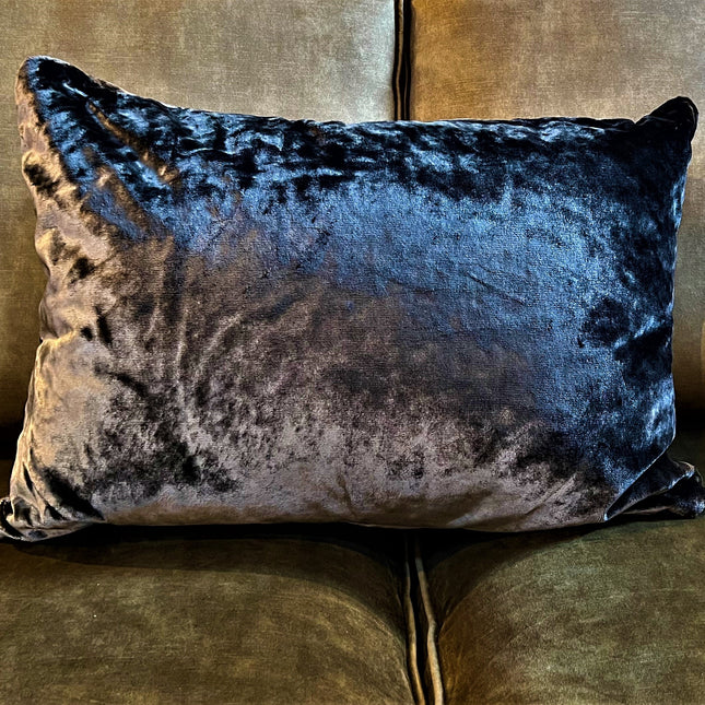 Cushion Glamour Graphite Large Bolster (45 x 63cm) Feather Filled - Clearance