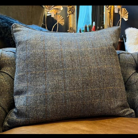 Cushion Scatter in Harris Tweed Grey (60 x 60cm) Feather Filled