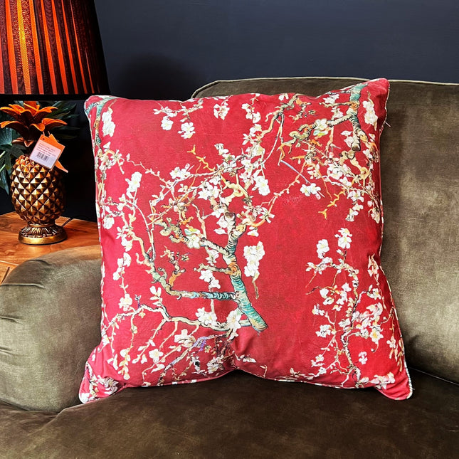 Cushion Limited Edition in Van Gough Red Velvet (55 x 55cm) Feather Filled