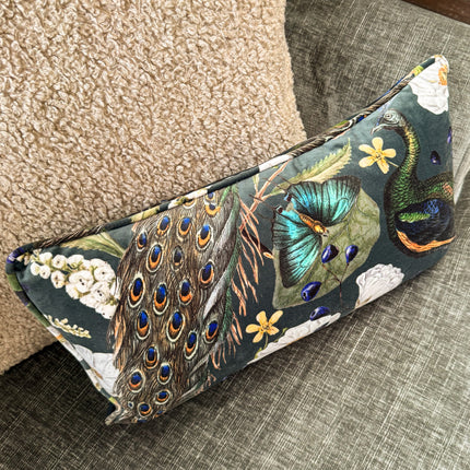 Cushion in Peacock Butterfly Teal Velvet Feather Filled (Various Sizes)