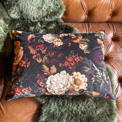 Cushion in Willow Dusk Velvet - Feather Filled (Various Sizes)
