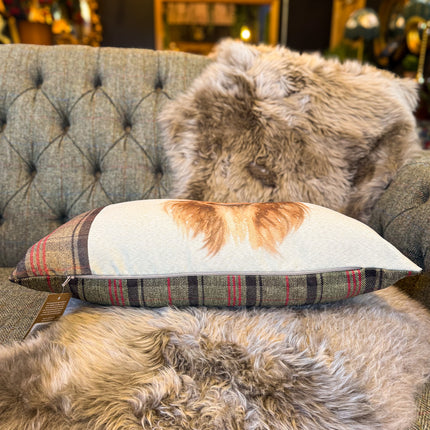 Cushion Highland Cow in Sand - Bolster