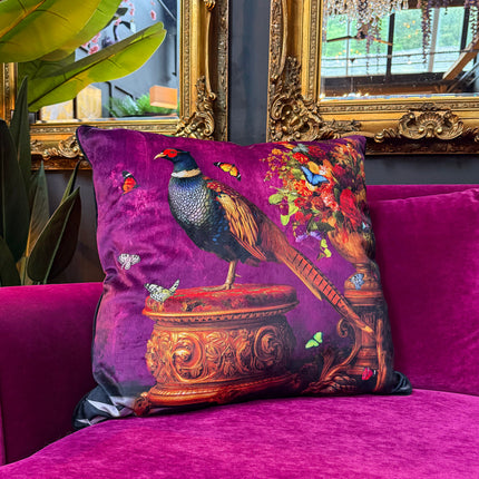 Cushion Scatter in Standing Pheasant Velvet (Feather Filled) - 60 x 60cm