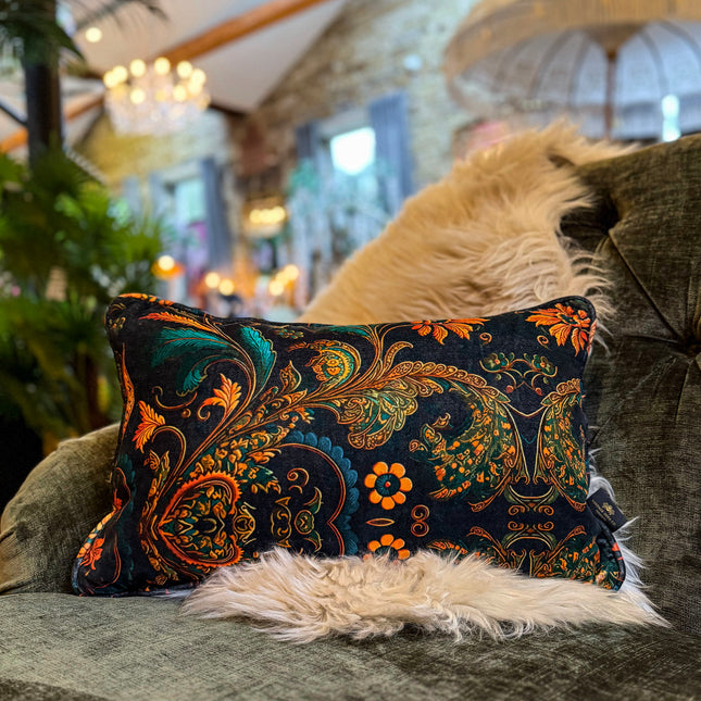 Cushion in Bohemian Amber Botanical (Various Sizes)