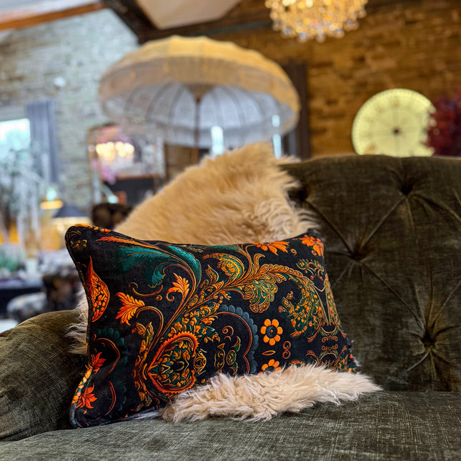 Cushion in Bohemian Amber Botanical (Various Sizes)
