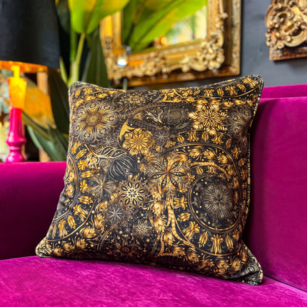 Cushion in Celestial Gilded Velvet