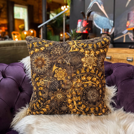 Cushion in Celestial Gilded Velvet