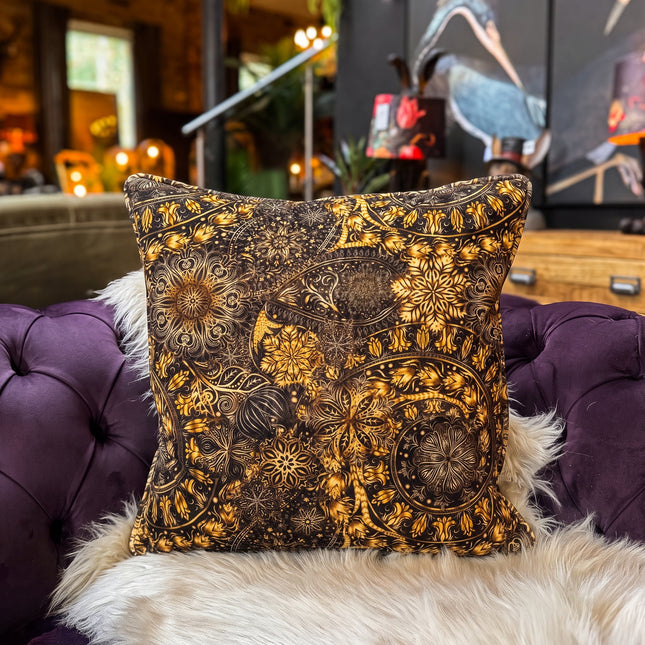 Cushion in Celestial Gilded Velvet