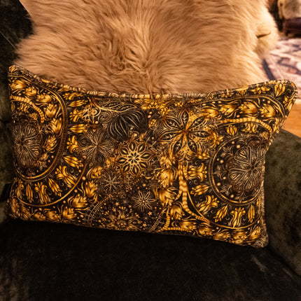 Cushion in Celestial Gilded Velvet (Various Sizes)