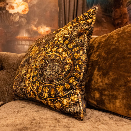 Cushion in Celestial Gilded Velvet (Various Sizes)