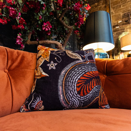 Cushion in Imperial Phoenix Dragon Velvet (Various Sizes)