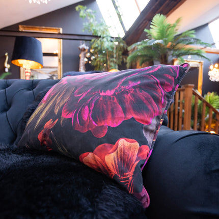 Cushion in Midnight Haze Velvet - Feather Filled (Various Sizes)
