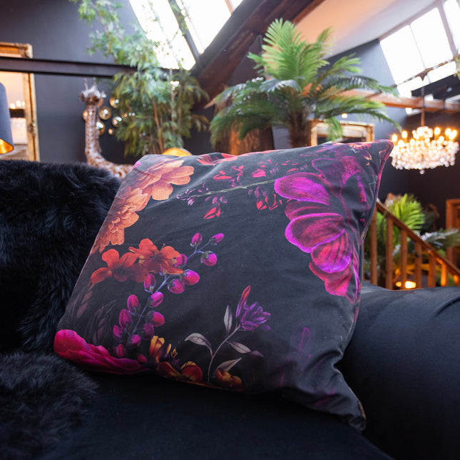Cushion in Midnight Haze Velvet - Feather Filled (Various Sizes)