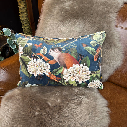 Cushion in Navy Monkey (Various Sizes)