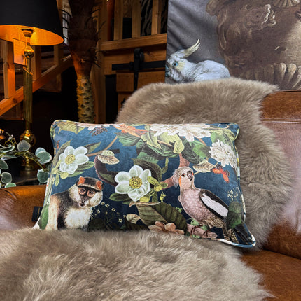 Cushion in Navy Monkey (Various Sizes)