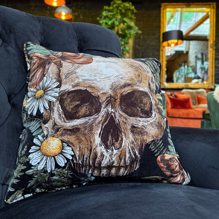 Cushion in Skull & Elderflower Scatter Cushion