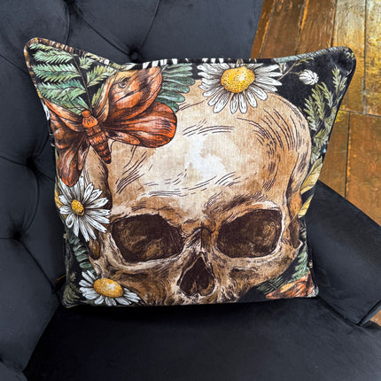 Cushion in Skull & Elderflower Scatter Cushion