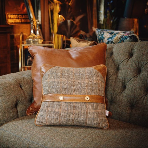 Cushion in Harris Tweed Thorn Small (40 x 40cm) Fibre Filled