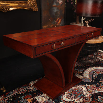 Handcrafted Console Cognac Table