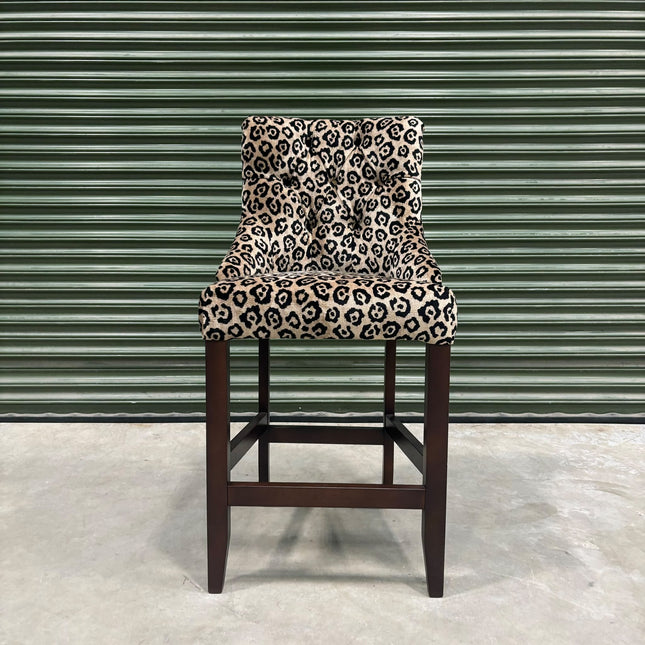 Oskar Bar Stool in Leopard Cream - Clearance