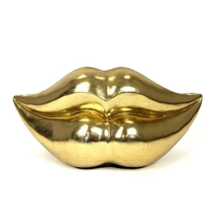 Large Gold Lips Planter