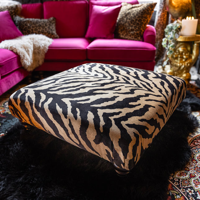 Darcey Footstool in Tiger Cream - Factory Seconds