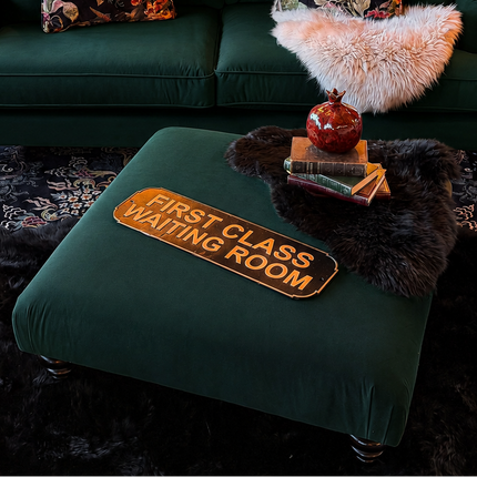 Darcey Footstool in Trinity Velvet