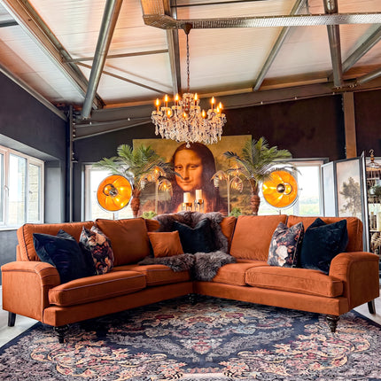 Darcey Trinity rust 2c2 corner sofa