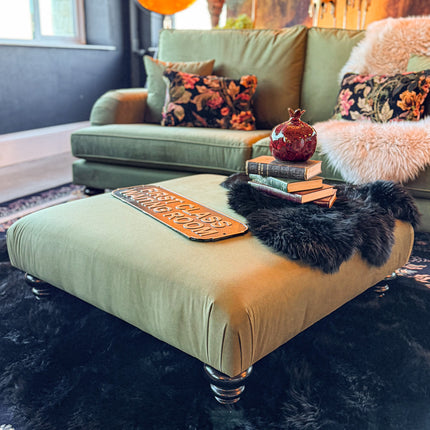 Darcey Footstool in Trinity Velvet