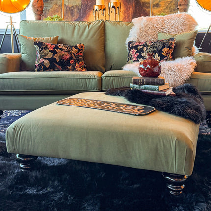 Darcey Footstool in Trinity Velvet